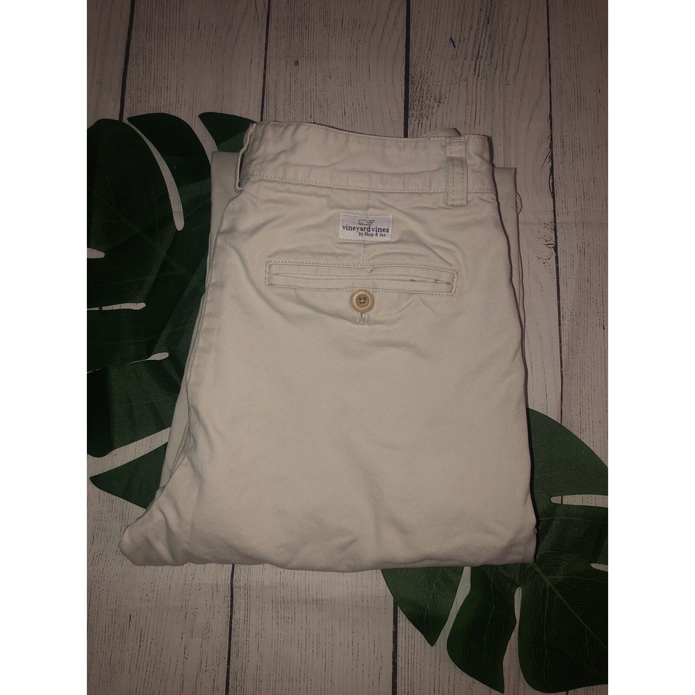 Vineyard Vines Boy Pants Classic Shep And Ian Size 16 Ivory Chino